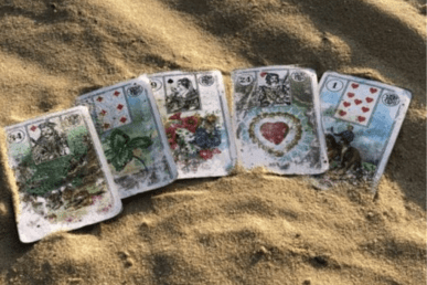 Lernamondkarten im Sand by Ankey, über Marion